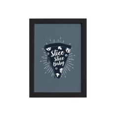 Imagem de Quadro Pizza Cozinha Pedaço Moldura  33x43cm - Quartinhos