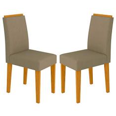 Imagem de Kit Com 2 Cadeiras Para Sala De Jantar Amanda Ype Marrom VL02 New Ceval