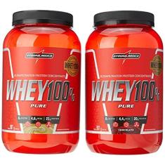 Imagem de kit 2x Whey 100% Pure 907g Chocolate E Baunilha Integralmedica