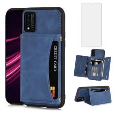 Imagem de Asuwish Capa de telefone para T-Mobile Revvl V+ 5G capa carteira com protetor de tela de vidro temperado e suporte para cartão celular Tmobile RevvlV+ + 5G T Mobile Revell V+5G TCL Revel V + Plus G5