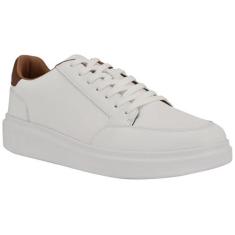 Imagem de GUESS Tênis masculino Creve, Branco/conhaque 140, 42