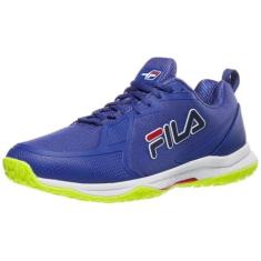 Imagem de Fila Tênis masculino Volley Burst, Azul Mazarine/amarelo de segurança/branco, 42