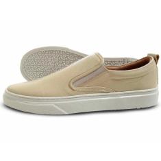Imagem de Tênis Masculino Slip On Ixória em Couro Napoli Areia-Masculino