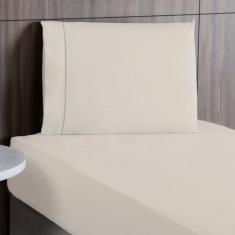 Imagem de Jogo de Lençol Solteiro 2 Peças 100% Algodão Percal 250 Fios Ponto Pal