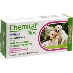 Imagem de Chemital Plus Chemitec Vermífugo Para Cães - 4 Comprimidos