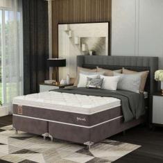 Imagem de Cama Box King Naturale Com Colchão Molas Ensacadas (67X193x203) Marrom