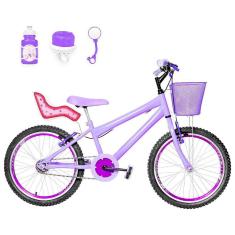 Imagem de Bicicleta Infantil Aro 20 Aero e Cadeirinha Lilás e Violeta