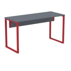 Imagem de Mesa Escritório P25 Tub Pandin 150 cm (larg) Tampo Mdp Grafito Pé Aço Tubular Vermelho