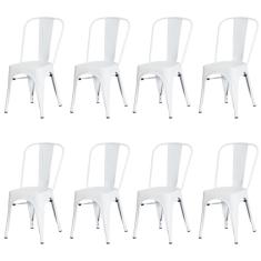 Imagem de Kit 8 Cadeiras Tolix Iron Design  Aço Industrial Sala Cozinha Jantar Bar