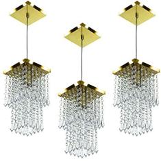 Imagem de Kit 3 Lustres Pendente De Cristal Acrilico Spark 