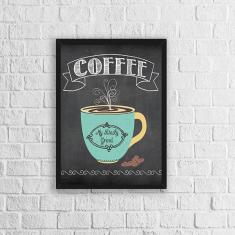 Imagem de Quadro Café Estilo Quadro Negro 45x34cm