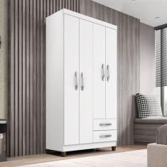 Imagem de Guarda Roupa Solteiro 4 Portas 2 Gavetas Itapema Incorplac