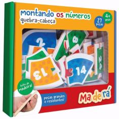 Imagem de Quebra-Cabeça Educativo Montando os Números 27 Peças Toyster