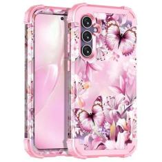 Imagem de Casetego Capa compatível com Galaxy S24 5G, três camadas resistentes resistentes à prova de choque proteção total PC rígido robusto + capa amortecedora de TPU macio para Samsung Galaxy S24 6,2