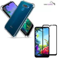 Imagem de Capa Antishock Lg K40s + 2X Películas Vidro 3D + Kit Aplicação - Up