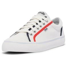 Imagem de Keds Tênis feminino Jump Kick com cadarço, Lona branca/vermelha, 37