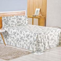 Imagem de Jogo De Lençol Lidian Queen 3 Peças Hiperpercal Estampado 180 Fios - Capri Floral
