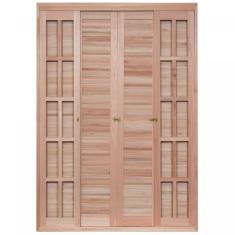 Imagem de Porta de Madeira Balção de Correr 213x160cm com Batente 14cm EWK 472 Rondosul Madeira marroml sem pintura