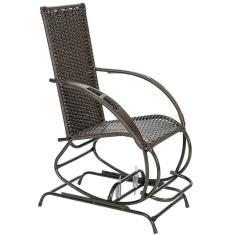 Imagem de 1 Cadeira Balanço Com Mola Texas Fibra Sintetica Varanda Área Jardim Pedra Ferro