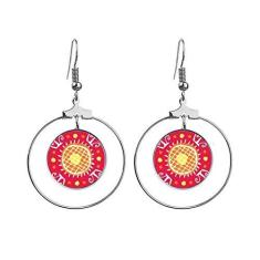 Imagem de Brincos de girassol do México Ancient Civilization Pingente de argola Joias Círculo Gota