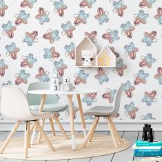 Imagem de Papel De Parede Adesivo Estrelas De Giz N06025 Rolo 0,58X3M