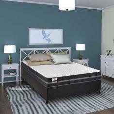 Imagem de Cama Box Casal com Colchão 22x138x188cm Bogotá Cinza