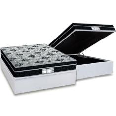 Imagem de Cama Box Baú Casal: Colchão Molas Probel Prolastic Prodormir Born + Base Crc Courano White(138X188)