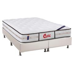 Imagem de Cama Box King: Colchão Molas Ensacadas Castor Pocket Gold Star Vitagel Classic + Base crc Courano White(193x203)