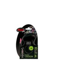 Imagem de Guia Flexi Black Design Corda Pp 3M - Rosa P/ Cães