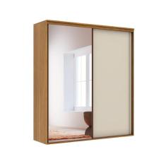 Imagem de Guarda-Roupa Casal com Espelho Inovatto 100% MDF 2 PT 6 GV Freijó e Off White