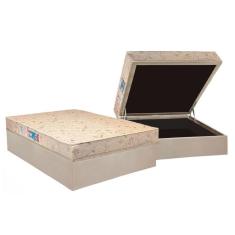 Imagem de Conjunto Box Baú Casal: Colchão Molas Luckspuma D26 Serene + Base CRC Suede Clean (138x188)
