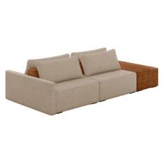 Imagem de Sofá Ilha 2 Lugares Living 232cm Modulado para Sala Lary Linho Bege K0