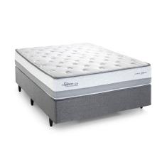 Imagem de Cama Casal Herval Silver com Pillow Top e Molas Ensacadas 69x138x188cm - Cinza