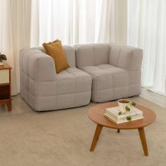 Imagem de sofá guldi popup com 2 módulos canto linho cru