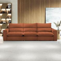 Imagem de Sofá Retrátil e Reclinável Martinho 410cm Terracota