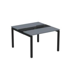 Imagem de Mesa Plataforma Dupla com Pé de Aço para Coworking 110x120 Pdc11/12/2p Grafito/Preto