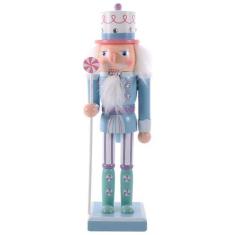Imagem de BESPORTBLE Quebra-nozes de Natal, quebra-nozes tradicional, quebra-nozes de madeira, quebra-nozes de 24 cm, quebra-nozes para mesa, mesa, lareira, dia de Ação de Graças, decoração de Natal