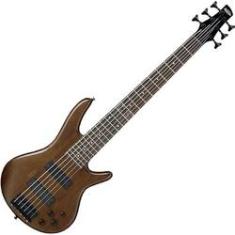 Imagem de Contra Baixo Ativo 6 Cordas Ibanez Gsr206 Wnf Walnut Flat