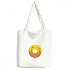 Imagem de Bolsa de lona com rosquinha , sobremesa, doce, sacola de compras, bolsa casual