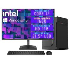 Pc Gamer Completo Fácil Intel Core i7 3.4GHz 16GB HD 1TB GTX 1650