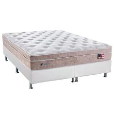 Imagem de Cama Box King: Colchão Molas Masterpocket Ensacadas Sealy Miami + Base Crc Courano Branco(193X203)