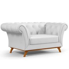 Imagem de Sofá 2 Lugares Para Sala de Estar Império 150 cm D02 Corano Branco C-12 - Lyam Decor