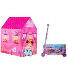 Imagem de Patinete De Ferro Rosa Belinda Princesas Super Divertido - Dm Toys