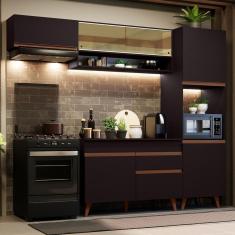 Imagem de Cozinha Completa Madesa Reims 250004 com Armário e Balcão - Preto