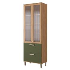 Imagem de Paneleiro Cristaleira 100%mdf 70cm 3 Portas 2 Em Vidro E 1 Ga