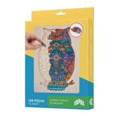 Imagem de Quebra-Cabeça Em Madeira - Coruja - 129 Peças - Copag