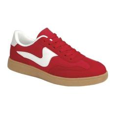 Imagem de Forever Link Modern-12 Tênis feminino de cano baixo feminino com cadarço, Vermelho, 38