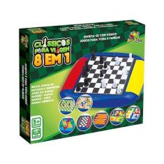 Imagem de Jogo Clássicos Divertido Brinquedo Tabuleiro 8 Em 1 Infantil - Art Bri