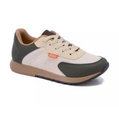 Imagem de Tênis Infantil Walk Kids Marfim e Verde Militar Klin-Masculino
