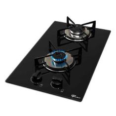 Imagem de Cooktop A Gás Fischer 2 Bocas Loft Com Supervisor De Chama Mesa Vidro